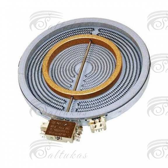 Kaitinimo elementas (keramikiniui paviršiui) AEG, ELECTROLUX, ZANUSSI, KUPPERBUSH, AMICA, PRIVILEG, BAUKNECHT, Ø210(120)mm, 2200W, 220V, orig. Elektrinių viryklių kaitviečių elementai