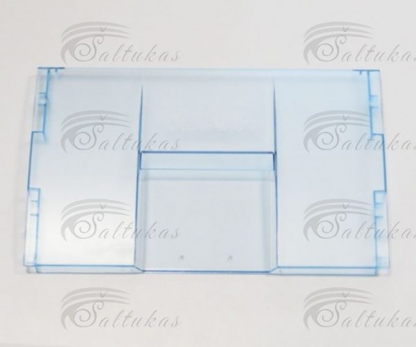 Šaldytuvo BEKO šaldiklio stalčiaus priekinis skydelis,Plotis: 385 mm Aukštis: 240 mm,orig.
