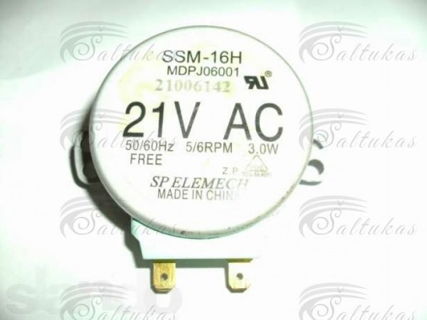 Mikro bangų krosnelės varikliukas, SSM-15H, MDPJ06001, 50/60Hz, 5/6 aps., 3W, 21V