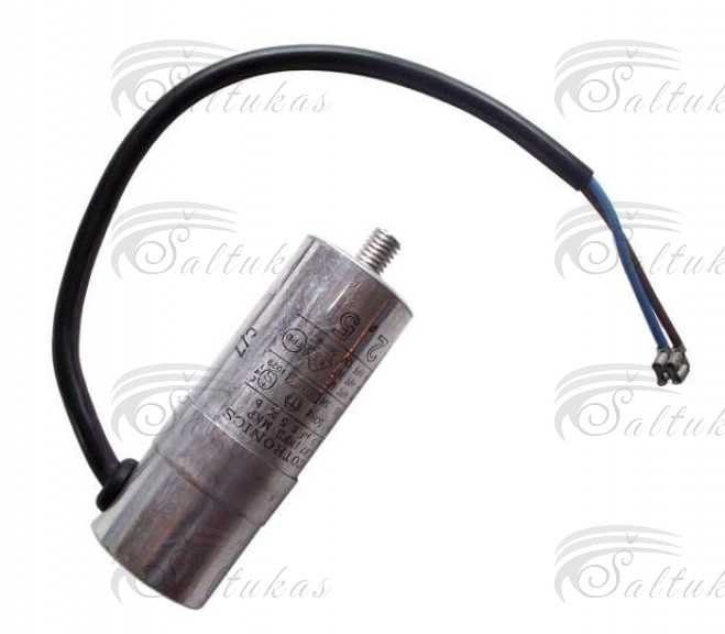 Capacitor 2.5μF (microfarads), 500V, 50Hz, with cable Kondensatoriai