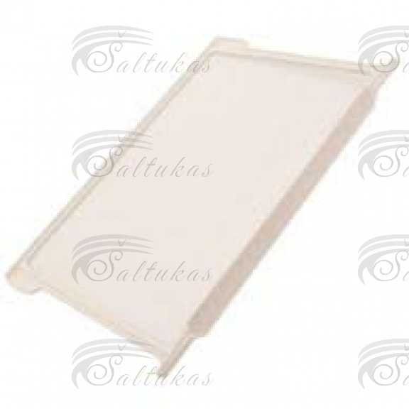 Šaldytuvo WHIRLPOOL/INDESIT stiklinė viršutinė durų lentynėlė Šaldytuvo WHIRLPOOL/INDESIT stiklinė viršutinė durų lentynėlė Buitinių šaldytuvų laikikliai, stalčiai, lentynos ir kitos plastmasinės detalės