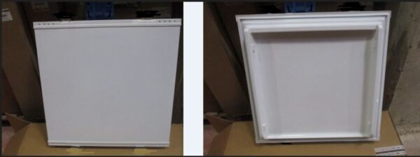 Šaldytuvo BEKO/GRUNDIG/ARCELIK durys komplekte,58.7cm x 65cm,orig.Be durų tarpinės