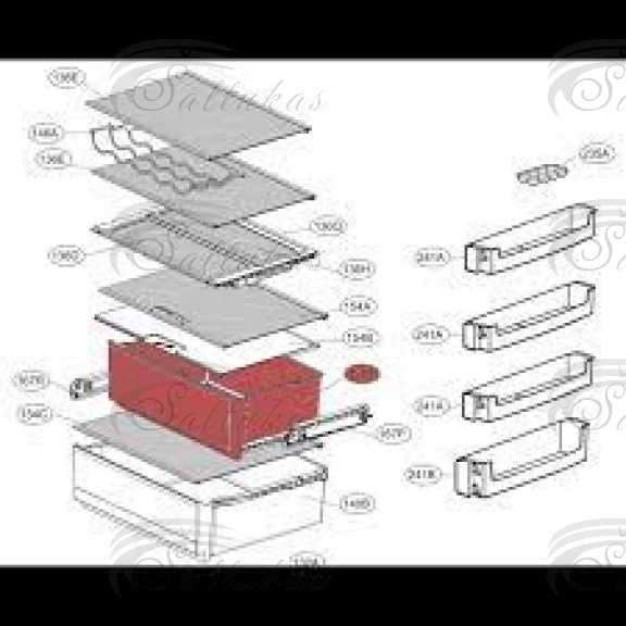 Šaldytuvo LG daržovių stalčius Šaldytuvo LG daržovių stalčius Buitinių šaldytuvų laikikliai, stalčiai, lentynos ir kitos plastmasinės detalės