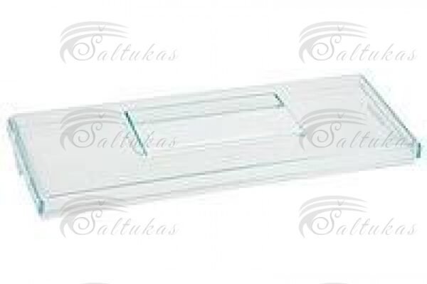 Šaldytuvo AEG, ELECTROLUX, ZANUSSI šaldiklio viršutinio stalčiaus priekinis skydelis (dangtelis), 435x153mm, orig.