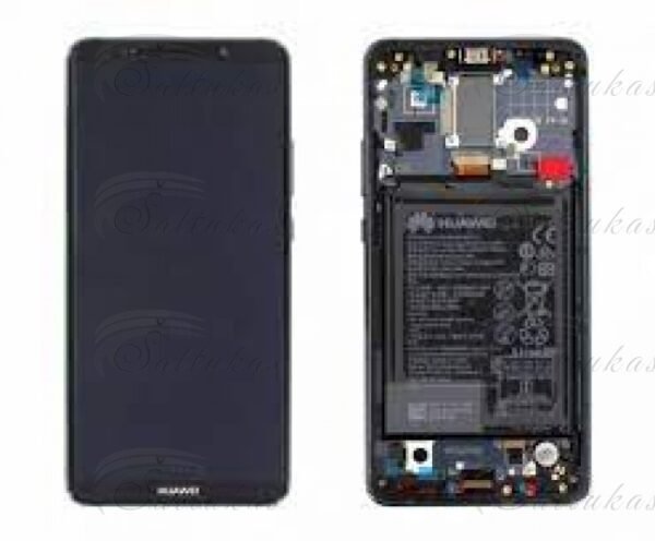 Telefono LCD+TOUCH+RĖMAS+AKUMULIATORIUS HUAWEI MATE 10 PRO, GREY, ORIG.