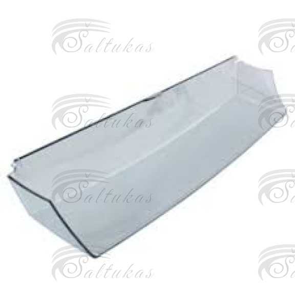 Šaldytuvo AEG, ELECTROLUX, ZANUSSI, kiaušinių lentynėlės uždarymo dangtelis 480X130MM Buitinių šaldytuvų laikikliai, stalčiai, lentynos ir kitos plastmasinės detalės