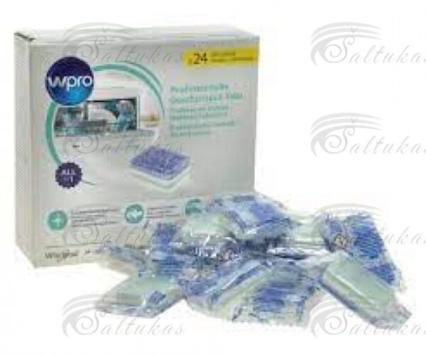 Indų plovimo tabletės indaplovėms , 24 vnt, Whirlpool, Bauknecht ir kitoms indaplovėms