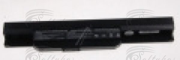 Kompiuterio Asus X53S akumuliatorius Įtampa: 10.8V, Talpa: 4.4Ah, Tipas: Nešiojamojo kompiuterio akumuliatorius, Chemija: Ličio jonų (Li-ion), Įkraunamas: Taip, Turinio vienetai: 1, Pakuotė: Kartoninė, Elementų skaičius: 6