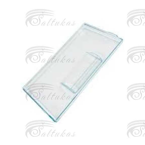 Šaldytuvo AEG, ELECTROLUX, ZANUSSI šaldiklio viršutinio stalčiaus priekinis skydelis (dangtelis), 435x153mm, orig. Buitinių šaldytuvų laikikliai, stalčiai, lentynos ir kitos plastmasinės detalės