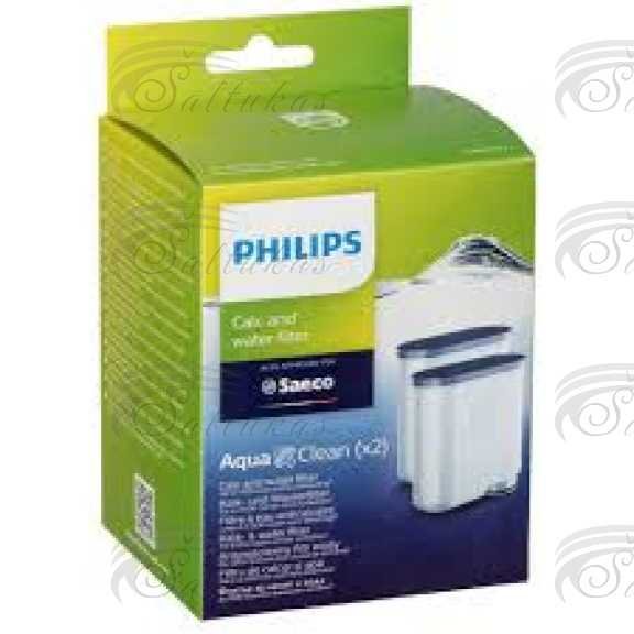 Kavos aparato vandens ir kalkių šalinimo filtras AquaClean, SAECO, PHILIPS, 2 vnt. Kavos aparatų filtrai, sieteliai ir talpos (pieno vandens ir kitos)