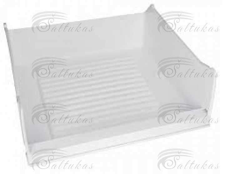Šaldytuvo BOSCH, SIEMENS daržovių stalčius be priekinės panelės 420x205x460mm Buitinių šaldytuvų laikikliai, stalčiai, lentynos ir kitos plastmasinės detalės