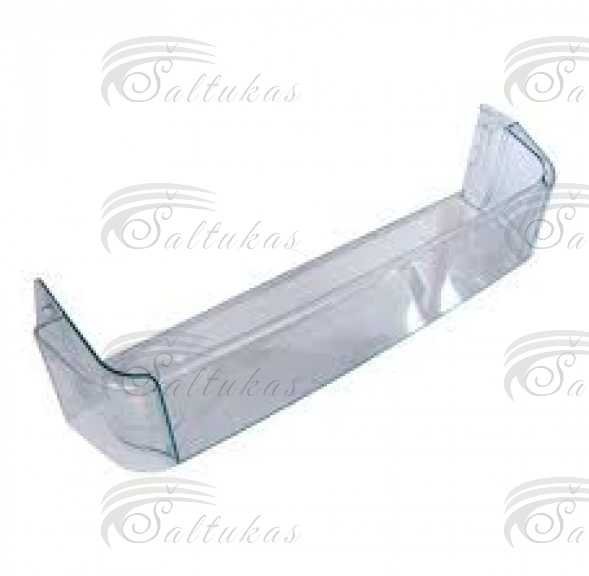 Durų apatinė lentynėlė šaldytuvui AEG, ELECTROLUX, ZANUSSI, 482x120mm, orig. Buitinių šaldytuvų laikikliai, stalčiai, lentynos ir kitos plastmasinės detalės