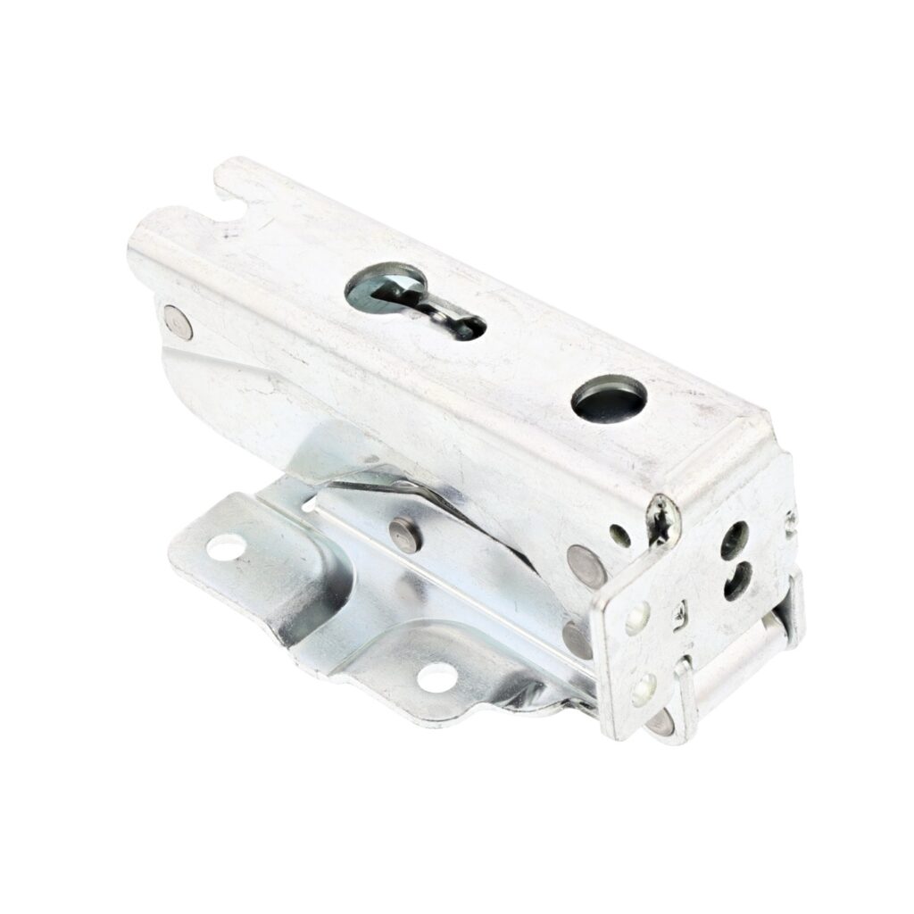 Durų vyris įmontuojamui šaldytuvui AEG, ELECTROLUX, ZANUSSI, LIEBHERR, ARTHUR MARTIN, ATAG, DE DIETRICH, JUNO, KUPPERSBUSCH, IMPERIAL apatinis dešinės pusės / viršutinis kairės pusės, orig. !!! Šaldytuvų durų vyriai fasado montavimo komplektai