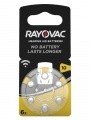 Cinko oro baterija RAYOVAC ZA10, DA10, PR70 klausos aparatams, 1,4V, 105mAh, 3,5×5,8mm, 6 vnt. kompl. Silikonai klijai izoliacijos baterijos akumuliatoriai Barzdaskučių ,epiliatorių ir kt dalys