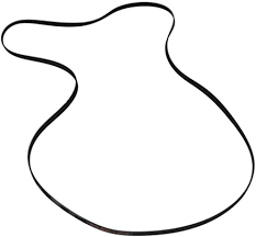 Patefono dirželis, Ø144×0.7x7mm (visas ilgis 452mm), Unitra, Bernard, Vega, Turandot ir kt. Patefonų, kopijavimo aparatų ir spausdintuvų (printerių) dalys,ELEKTRONIKOS komponentų dalys