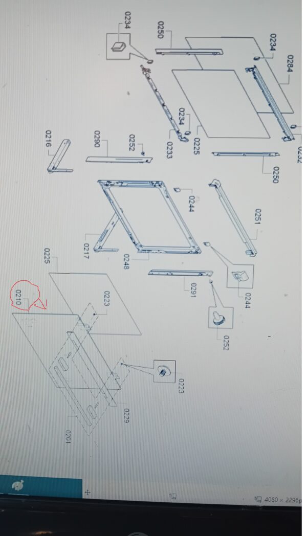 Orkaitės BOSCH SIEMENS priekinis,išorinis stiklas 595x435mm,orig. - Image 4