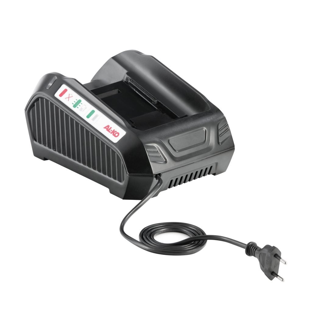AL-KO ENERGY FLEX akumuliatoriaus įkroviklis C130.Charger 40V / 3A, Black, 22.5 x 13 x 22.5 cm AL-KO, BOSCH ROTAK, GARDENA Žoliapjovių, trimerių, pjūklų, vandens siurblių ir hidroforų atsarginės dalys