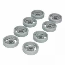 Indaplovės ARISTON, INDESIT, WHIRLPOOL, HOTPOINT apatinio indų krepšelio ratukas, Ø36mm,komplektas 8vnt Indaplovės ratukai, grotelės ir laikikliai indų krepšiai