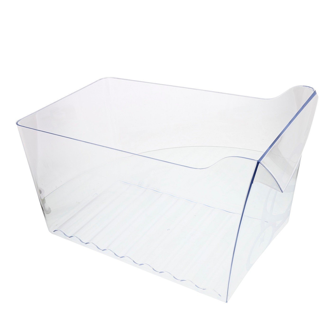 Šaldytuvo AEG, ELECTROLUX, ZANUSSI daržovių stalčius dešinės pusės 244x250mm. Buitinių šaldytuvų laikikliai, stalčiai, lentynos ir kitos plastmasinės detalės