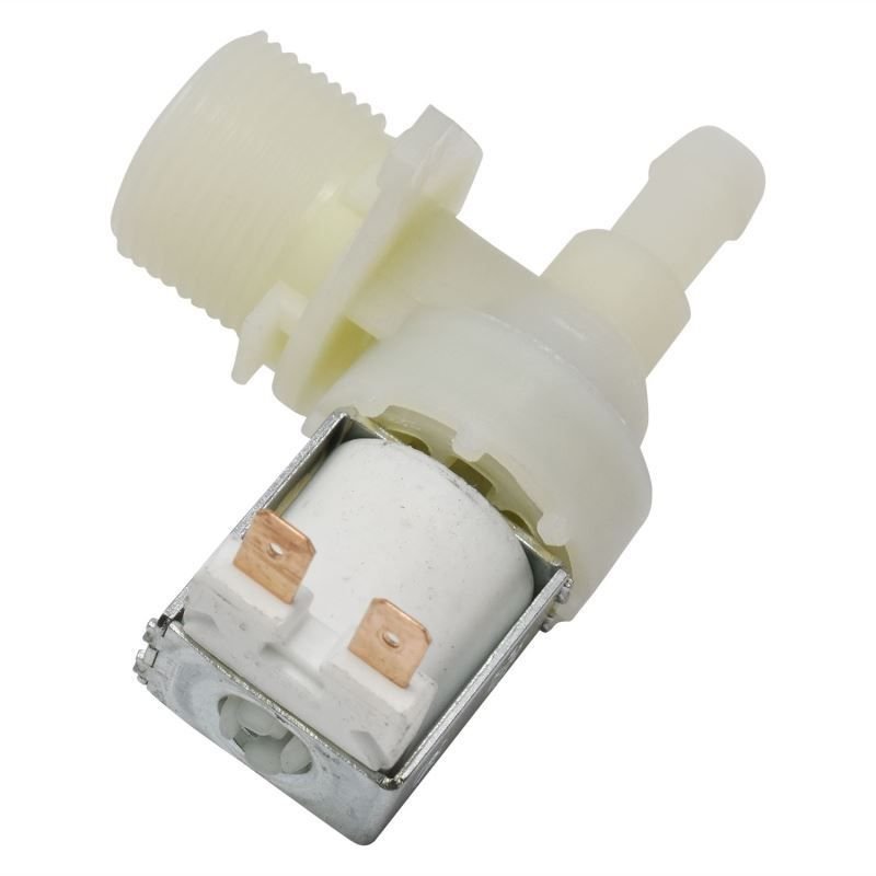 Vožtuvas viengubas 90° kampu, Ø12mm, 220V, spec.tvirtinimas, BEKO, CANDY, HOOVER, SMEG, WHIRLPOOL Indaplovių vožtuvai