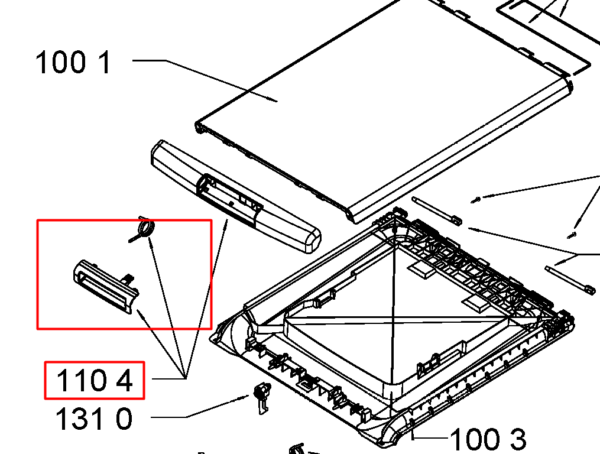 Skalbimo mašinos WHIRLPOOL/INDESIT durų rankena - Image 2