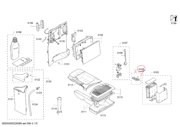 Pieno dozatoriaus jungtis BOSCH/SIEMENS espreso kavos aparatui - Image 2