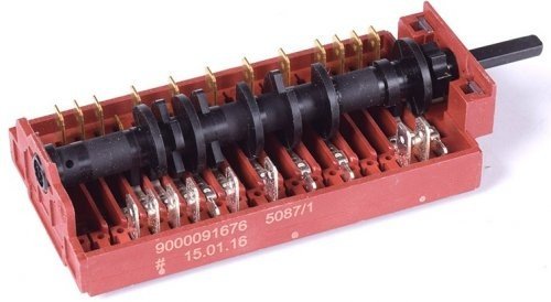Orkaitės BOSCH, SIEMENS padėčių perjungėjas (komutatorius), 8 padėtys (7+0), orig. Elektrinių viryklių perjungėjai,jungikliai taimeriai