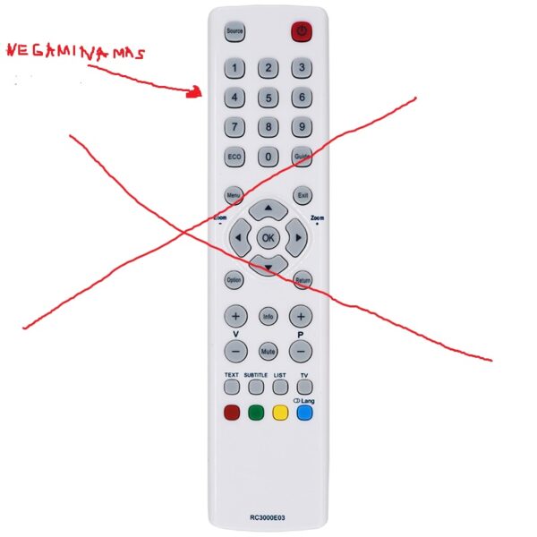 Televizoriaus THOMSON universalus programuojamas pultelis alternatyva. Suprogramuotas pagal modelį. - Image 2