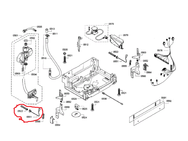 Indaplovės BOSCH, SIEMENS, durų virvutė ir spyruoklė (komplektas, po 2 vnt.) alternatyva - Image 4