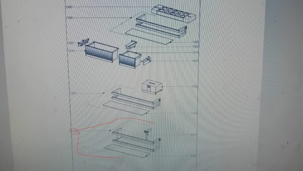 Šaldytuvo LIEBHERR apatinė durų lentynėlė komplekte,orig. - Image 3