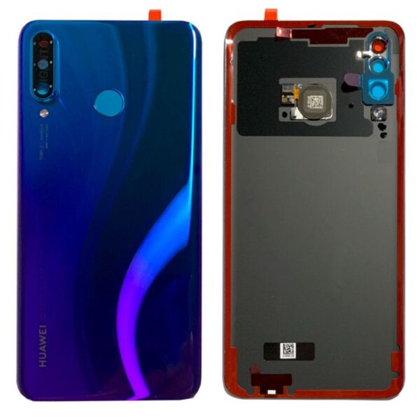 HUAWEI P30 LITE AKUMULIATORIUS+ DANGTELIS, PEACOCK MĖLYNAS.BATTERY COVER FOR HUAWEI P30 LITE, PEACOCK BLUE