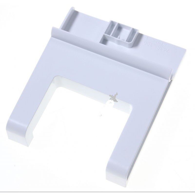 Šaldytuvo LIEBHERR apatinės durų lentynėlės laikiklis .Iš priekio žiurint dešinės pusės Buitinių šaldytuvų laikikliai, stalčiai, lentynos ir kitos plastmasinės detalės