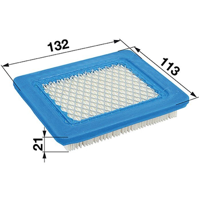 Air filter Briggs & Stratton 491588S, 494245, 399959, 4101, 113x132x21mm AL-KO, BOSCH ROTAK, GARDENA Žoliapjovių, trimerių, pjūklų, vandens siurblių ir hidroforų atsarginės dalys