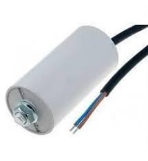 Capacitor 30μF (microfarads), 450V, SC1161, d=40x95mm, with wire Kondensatoriai
