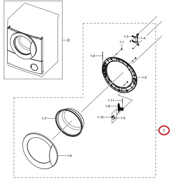 Skalbimo mašinos SAMSUNG durelės komplekte - Image 3