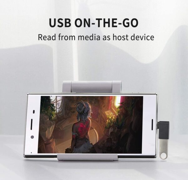 USB -adapteris.USB-C 3.0 ADAPTER, TYPE-A SOCKET, 90 °, OTG, METAL - Image 3