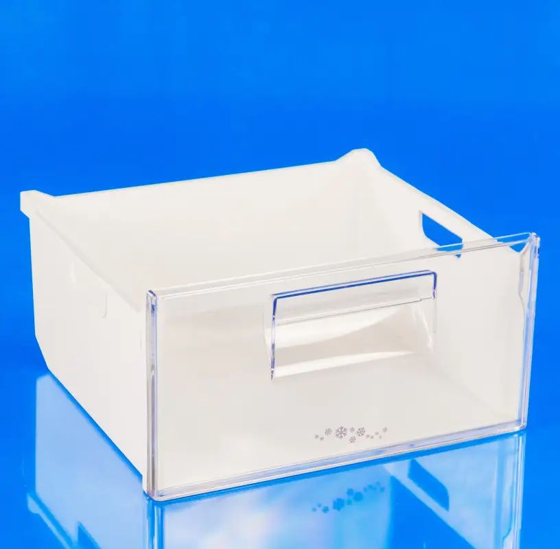 Šaldytuvo AEG, ELECTROLUX, PRIVILEG vidurinis šaldiklio stalčius,435x220x405мм. Buitinių šaldytuvų laikikliai, stalčiai, lentynos ir kitos plastmasinės detalės