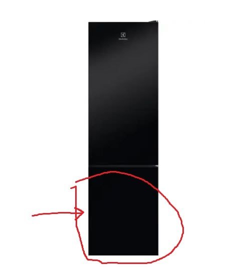 Šaldytuvo ELECTROLUX / AEG apatinės naujos durys su stiklu Šaldytuvų durų tarpinės ir kt