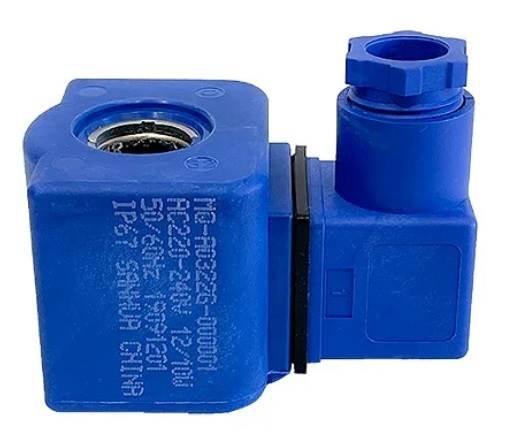 Coil Sanhua MDF 220V, MQ-A03 Ø10mm, MQ-A0322G-000001, 3/8″ Pramoninių šaldytuvų slėgio rėlės