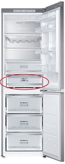 Šaldytuvo SAMSUNG apatinis daržovių stalčius Buitinių šaldytuvų laikikliai, stalčiai, lentynos ir kitos plastmasinės detalės