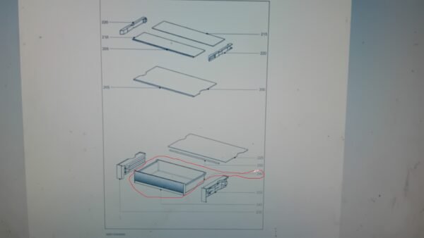 Šaldytuvo LIEBHERR daržovių stalčius,orig. DRAWER, NON-PRINTED - Image 2