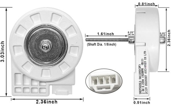 Ventiliatorius SAMSUNG, 12V, 2,6W (3.21W), 2700rpm, alternatyva - Image 6