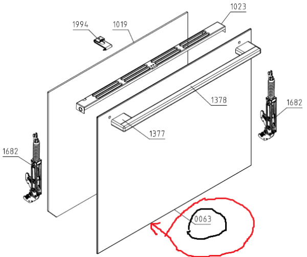 Orkaitės GORENJE priekinis stiklas - Image 2