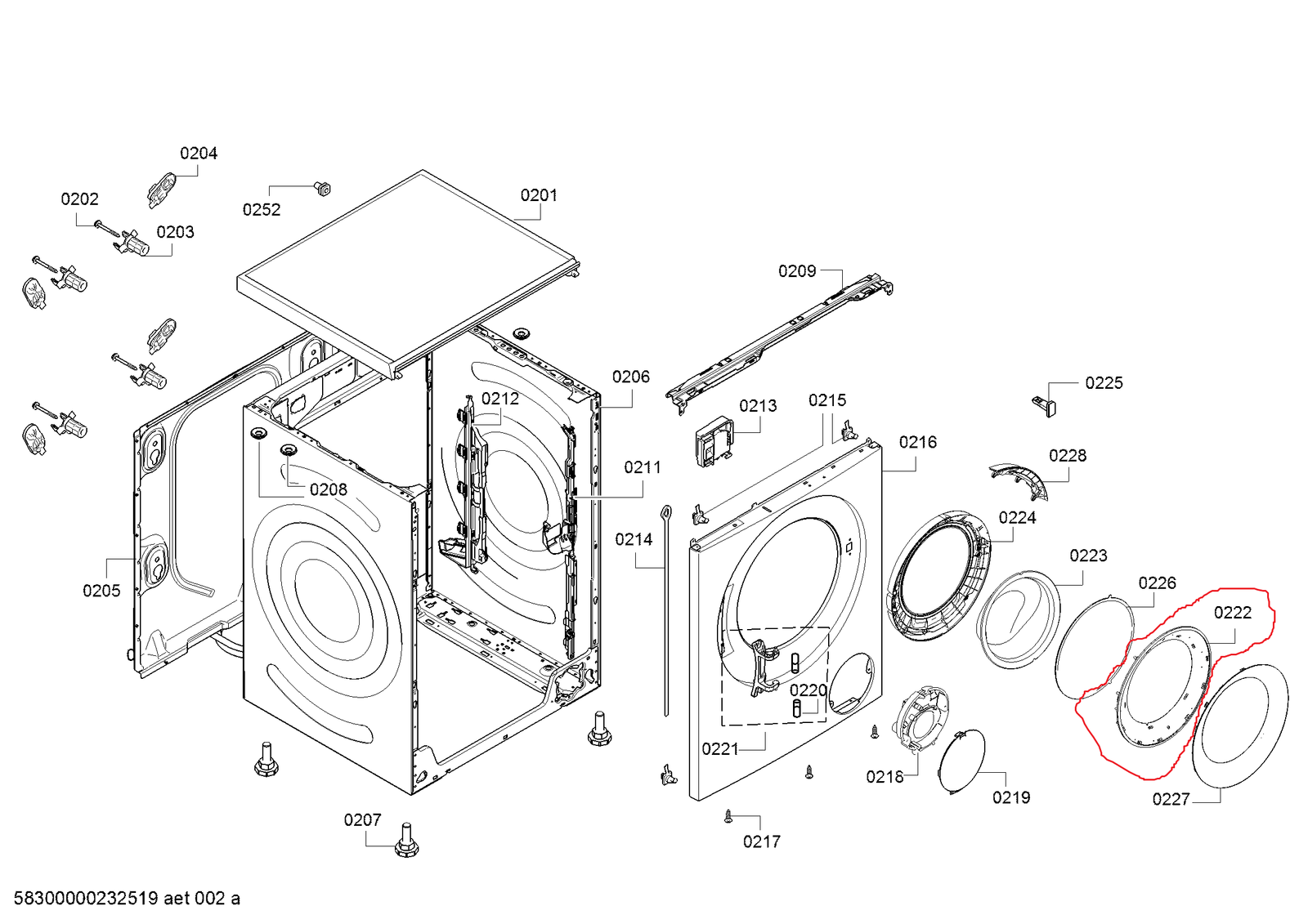 Bosch/SIEMENS washing machine frame Skalbimo mašinų įkrovos durelės rėmeliai ir stiklai