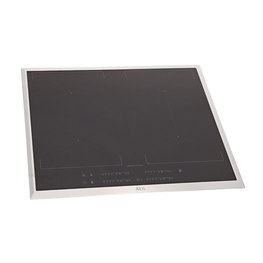 Kaitlentės ELECTROLUX / AEG stiklokeramikinis paviršius,576x516mm,orig.GLASPLATTE MIT RAHMEN,INOX,AEG Orkaičių durų stiklai ,kaitlenčių stiklokeramikiniai paviršiai