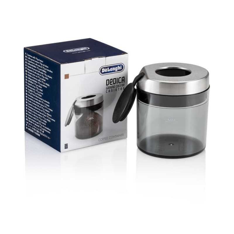 Kavos konteineris DELONGHI. DLSC305 DLSC305 GROUND COFFEE CANISTER Kavos aparatų filtrai, sieteliai ir talpos (pieno vandens ir kitos)