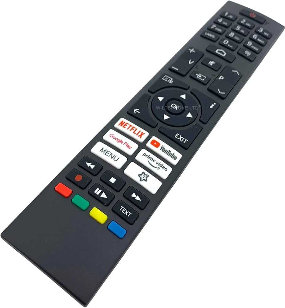 Televizoriaus TELEFUNKEN,HITACHI pultelis. R/C 45157 R/C 45157 BLACK NOBRAND ANDR. IR ROHS Televizorių , vartų oro valdymo pulteliai ir kt dalys