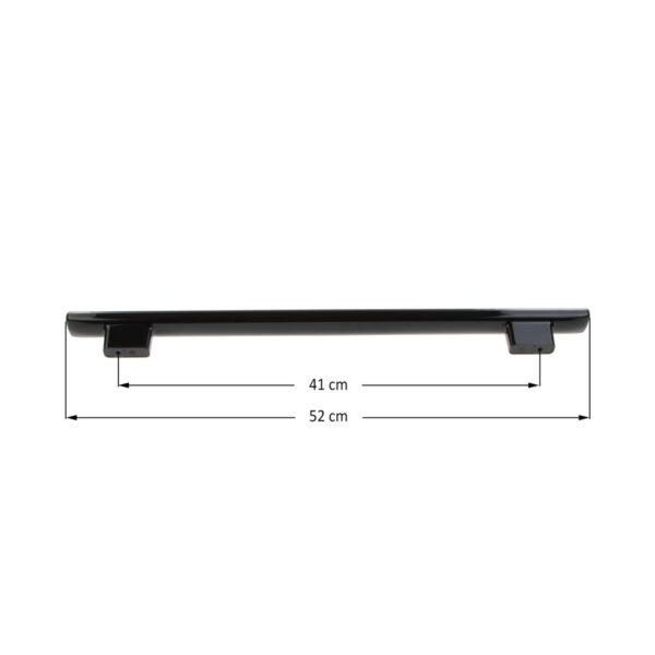 Orkaitės WHILRPOOL, BAUKNECHT, IKEA durų rankena, ilgis 520mm,tarp tvirtinimo taškų 410mm, spalva – sidabrinė - Image 3