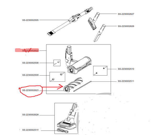 Dulkių siurblio TEFAL,ROWENTA ovalinis šepetėlis - Image 2