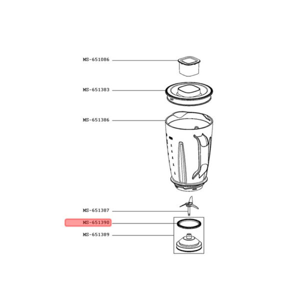 Blenderio TEFAL,MOULINEX indo,1250ml reduktorio tarpinė - Image 2